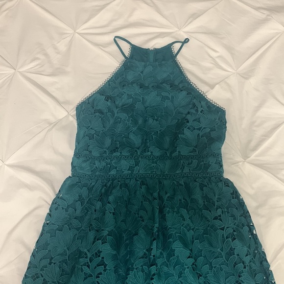 Green Lace LOFT Dress - Picture 2 of 11